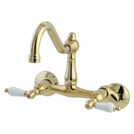 VINTAGE KS3222PL 6-Inch Adjustable Center Wall Mount Kitchen Faucet KS3222PL